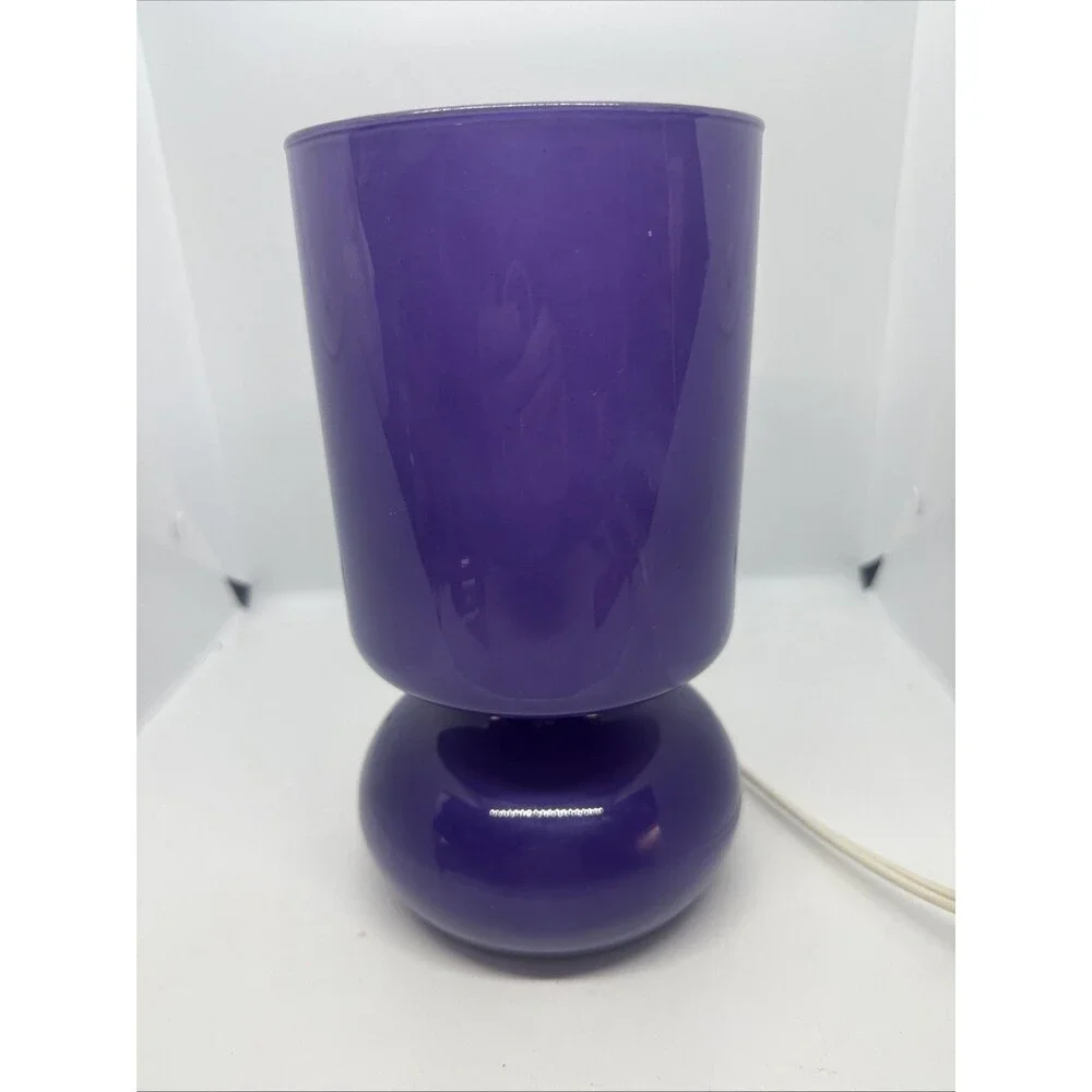Vintage IKEA Lamp Purple Lykta Glass Mushroom Light Discontinued 1990s Space Age